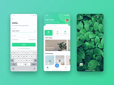 Plant App app clean ios iphone x simple ui ui ui ux ux