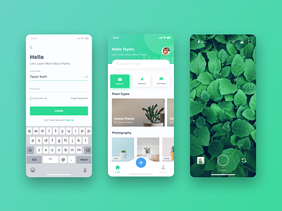 Plant App app clean ios iphone x simple ui ui ui ux ux