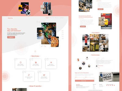 Delivery Community Website Design deliver delivery delivery app delivery web design dribbble landing page typography ui ui ux uidesign uiuxdesign ux web web design website