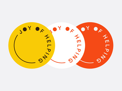 Logo Badges for an NGO - Joy of Helping branding community identity inspiration logo logo design logotype minimal ngo nonprofit social social campaign typography