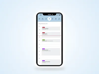 Daily UI Day 038 100 days challenge calendar schedule daily 100 dailyui day 38