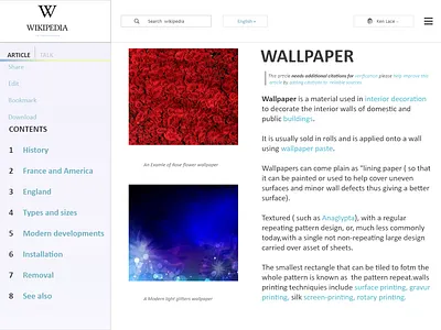 Wikipedia Redesign branding design illustration ui ux