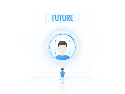 Face Recognition design face id face recognition future illustration recycle ui xhg