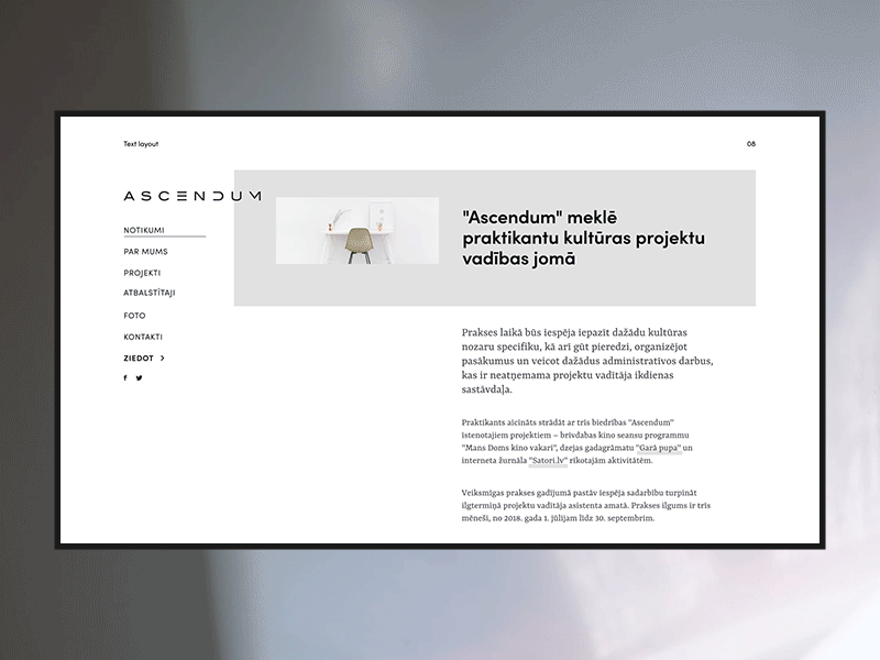 Ascendum Project branding design gif layout typography ui ux web webdesign website