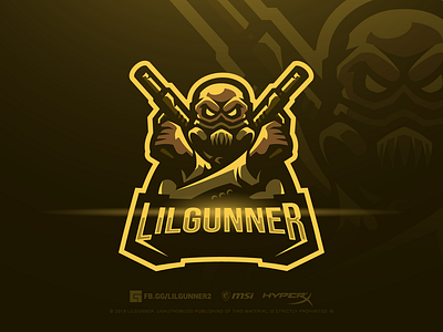 Lilgunner Gaming Mascot Logo Design battle royale csgo esport esport logo esports esports logo fortnite fps gaming gaming logo graphic design illustration logo logo design mascot mascot logo pubg