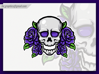 Skull Esport Logo aggressive logo branding character design esport esports esports logo esports mascot esportslogo head logo head mascot illustration illustrations logo mascot mascot logo purple rose skull vector