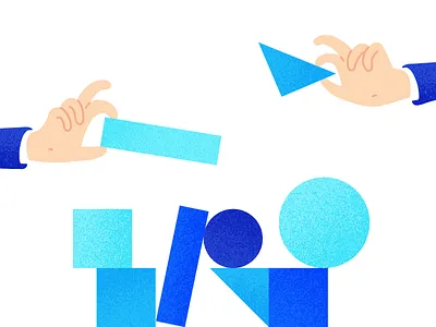 Building Website from Scratch block blocks blog build clean drawing editorial flat hand hand drawn hands illustration minimal vector website