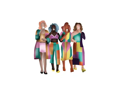 ice cream girls branding character characters icon illustration team ui