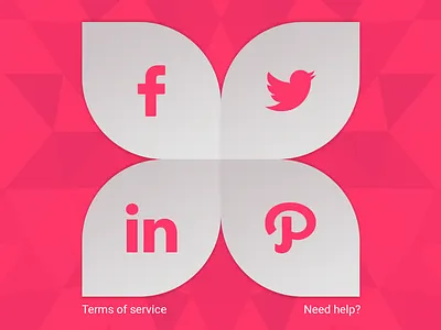 Social login design facebook linkedin pinterest social app social media twitter