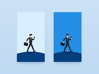 A walking business man illustration