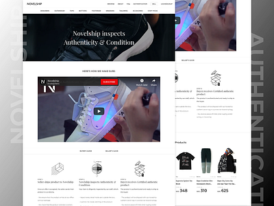 Novelship Authentication Page dashboard gradient illustration landing page layout ui ui design uiux user interface ux web design