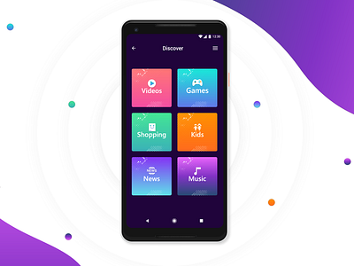 Discover Android App app branding design flat icon illustration logo ui ux vector