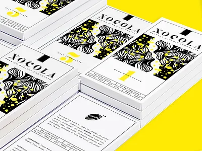 XOCOLA Organic Chocolate brand branding candy chocolate cocoa colour creative fun graphic design illustration logo logo design logotype organic packaging packaging design sweets typography vector yellow
