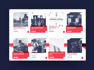 Track - events design typography ux web website