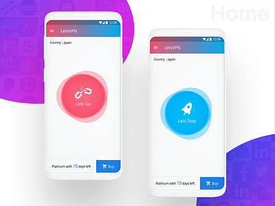 Lets VPN - Home accelerate app privacy ss ui ux vpn 梯子 科学上网 翻墙