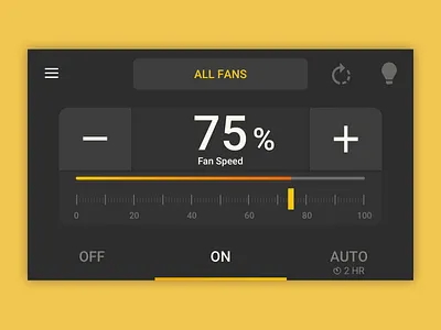 Industrial Fan Controller art direction black and yellow design fans industrial iot product design ui ux