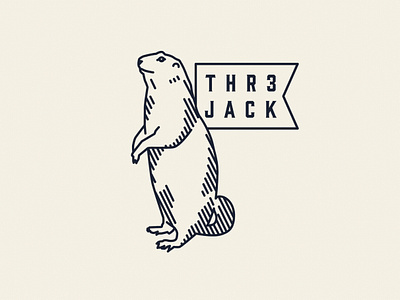 Three Jack branding design illustration typography