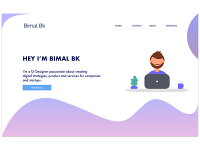 My Portfolio adobexd bangalore beginner branding color css desiger design dribble front end html5 illustration nepal nepali todaypopular ui uidesigner vector web webdesigner