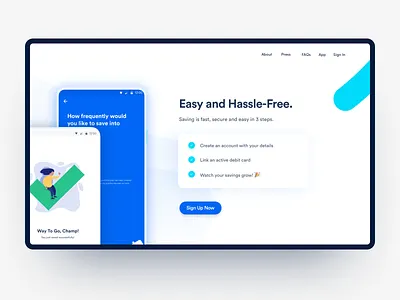 Cowrywise v2 fintech savings website landing page