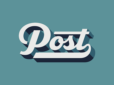 Post design lettering retro type vector vintage