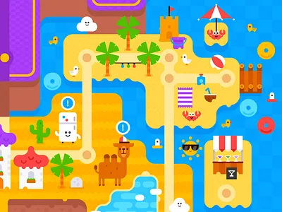 Momo Land #wip 2: Desert and Island cute game games map vector