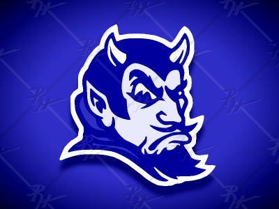 Vintage Style Duke Blue Devil Mascot antique athletics basketball classic college design devils duke duke university football high school logo march madness mascot mike krzyzewski ncaa sports vintage zion