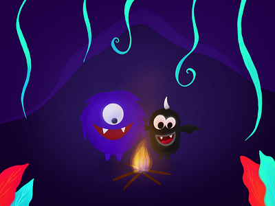 Winter Fire illustration vectorart