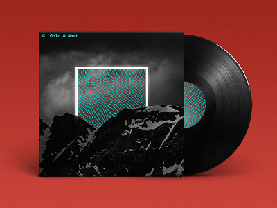 Artwork C. Gold & Naah album art album cover art album cover design artwork clouds cover art dark mountain neon vinyl