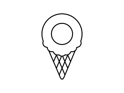 Sweet Location icon line art location location based mashups ux design vector
