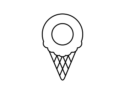 Sweet Location icon line art location location based mashups ux design vector