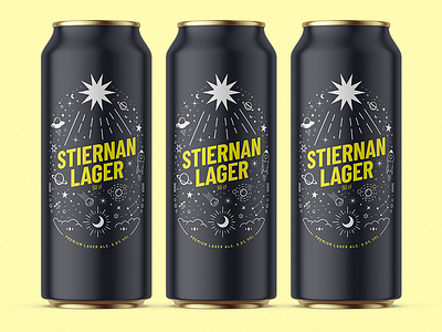 Concept - Stiernan Lager beer can beer beer art branding can illustration label mock up package design space typogaphy