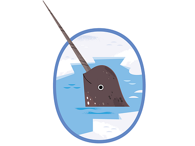 Narwhal animals arctic animals icon design illustration nature oceans polar animals science vector whales wildlife