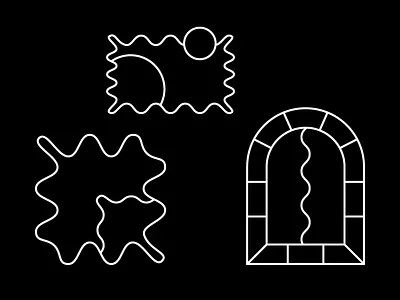 playing with shapes abstract black black and white design illustration line line art shape shapes vector