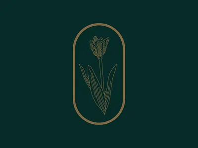 Tulip calvin calvinist christian flower gold illustration line lines monoline reformed scripture series sermon tulip