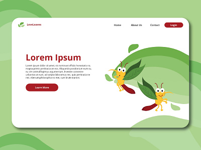 Green Landing Page design flat green app illustration landing page landing page design ui ux web website