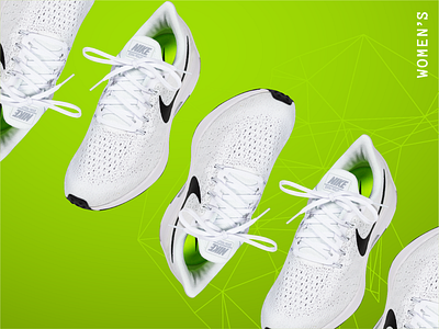 Women's Shoe of the Month graphic design green line lines pattern shoe texture