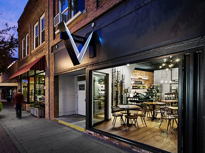 Vino Branding & Signage bar brick and mortar classy drinks iowa restaraunt restaurant branding sign signage vino wine wine bar