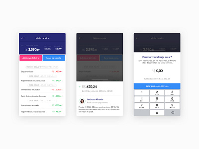 Mutual • My wallet app bank design financial fintech investment loan mobile mutual ui ux