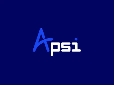 Apsi Logo blue logo logo design logo type logo typography logodesign logotype minimal modern simple typorgraphy