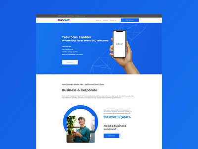 Loren Carter - Bizvoip website landing page user interface web design