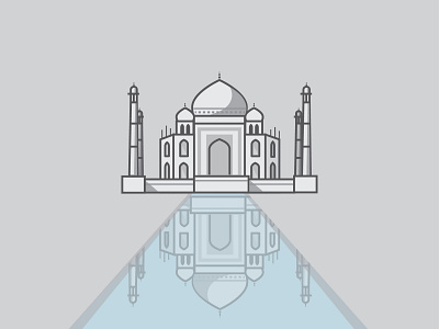 Taj Mahal adobe illustration agra chechumon delhi graphic illustration india king kingdom love minimal msrble seven wonders simple tajmahal thalassery travel vector