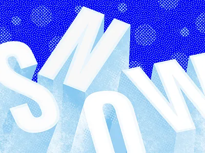 Snow lettering nature overflow polar snow snow day type typography winter