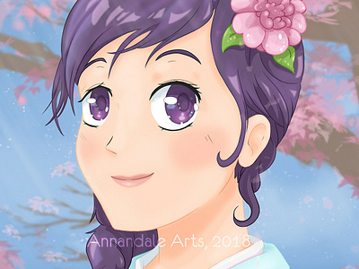Kimono Girl cute geisha girl illustration kimono photoshop sakura