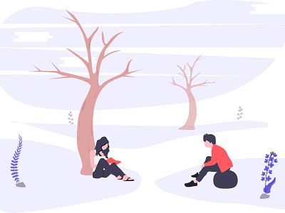 Park art couplegoals design illustration love vector