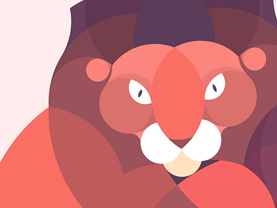 Lion character flat design illustration lion