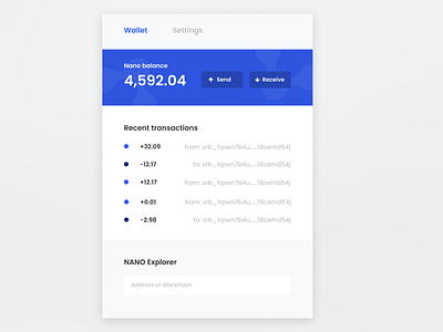 Chrome Extension - NANO cryptocurrency wallet (Redesign) chrome chrome extension crypto crypto currency currency figma nano