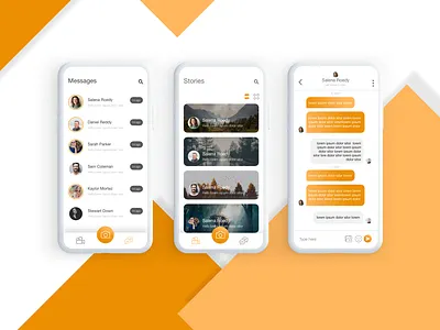 Messaging App UI adobe xd app brand branding clean design flat illustration minimal mobile onboarding screens onboarding ui sketch app type typography ui user onboarding ux vector website