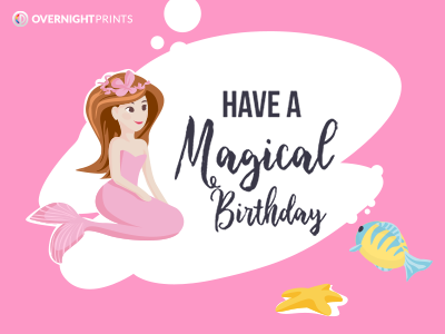 Mermaid fish happy birthday mermaid