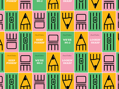 Pencil Pushers Pattern icons illustration pattern pencil