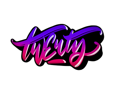 20 3d apple pencil calligraphy gradient illustration illustrator ipad pro lettering logo photoshop procreate typography